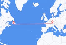 Flyrejser fra Saint-Pierre, Saint Pierre og Miquelon til Friedrichshafen, Tyskland