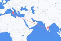 Flyreiser fra Tiruchirappalli, India til Malta, Malta