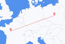 Flyreiser fra Lodz, Polen til Tours, Frankrike