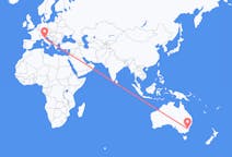 Flyrejser fra Canberra, Australien til Bologna, Italien