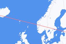 Vols depuis la ville de Tartu vers la ville de Reykjavik