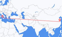 出发地 中国扬州市目的地 意大利特拉帕尼的航班