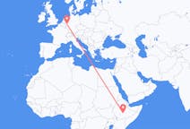 Flyreiser fra Goba, Etiopia til Köln, Tyskland
