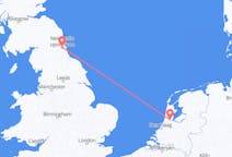Flyreiser fra Newcastle upon Tyne, England til Amsterdam, Nederland