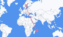 Flyg från Mauritius, Mauritius till Norrköping, Sverige