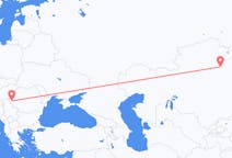カザフスタンのから Astana、ルーマニアのへ ティミショアラフライト