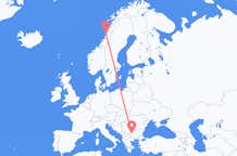Loty z Sandnessjøen w Norwegii do Sofii w Bułgarii
