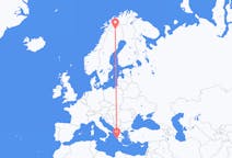 Flights from Kiruna, Sweden to Zakynthos Island, Greece