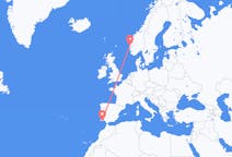 Flyreiser fra Faro, Portugal til Bergen, Norge