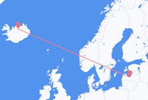 Flyrejser fra Riga, Letland til Akureyri, Island