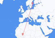 Flyreiser fra Ouagadougou, Burkina Faso til Stockholm, Sverige