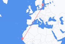 Flyg från Cap Skidåkning, Senegal till Visby, Sverige