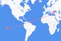 Flyreiser fra Hao, Fransk Polynesia til Antalya, Tyrkia