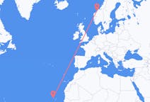 Lennot São Vicentestä Kristiansundiin