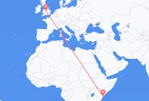 Flights from Lamu, Kenya to Birmingham, England