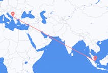 印度尼西亚出发地 丹戎檳榔飞往印度尼西亚目的地 波德戈里察的航班