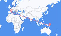 出发地 巴布亚新几内亚图菲目的地 西班牙帕尔马的航班