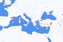 Fly fra Kahramanmaraş til Barcelona