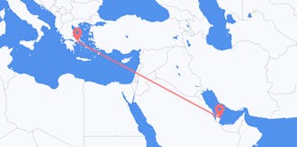 Flyreiser fra Qatar til Hellas