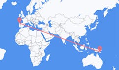 Flyg från Popondetta, Papua Nya Guinea till Santiago de Compostela, Spanien