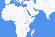 Flyreiser fra Tôlanaro, Madagaskar til Santorini, Hellas
