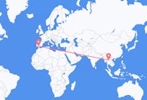 Flyrejser fra Nan-provinsen, Thailand til Sevilla, Spanien