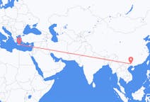 Flyreiser fra Nanning, Kina til Iraklio, Hellas
