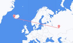 Flyg från staden Reykjavik till staden Kazan