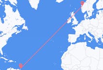 Flyreiser fra Tobago, Trinidad og Tobago til Sandane, Norge