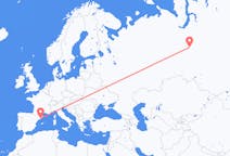 Flights from Kogalym, Russia to Barcelona, Spain