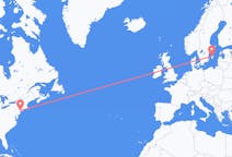 Flights from New York City, the United States to Visby, Sweden