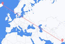 Flyrejser fra Kolkata, Indien til Egilsstaðir, Island
