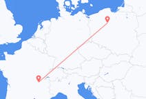 Flyreiser fra Lyon, til Bydgoszcz