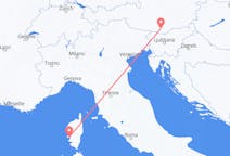 Flyreiser fra Klagenfurt, Østerrike til Ajaccio, Frankrike
