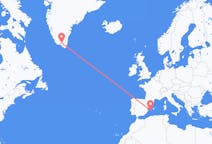 出发地 格陵兰纳萨尔苏克目的地 西班牙伊维萨岛的航班