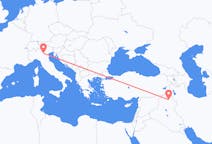Flights from Erbil to Verona