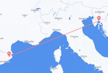 Vluchten van Gerona, Spanje naar Rijeka, Kroatië