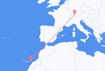 Flyrejser fra Ajuy, Spanien til Friedrichshafen, Tyskland