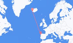 航班从西班牙维戈市到雷克雅维克市，冰岛塞尔