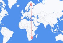 Flyreiser fra Margate, KwaZulu-Natal, Sør-Afrika til Kajana, Finland