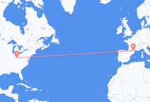 Flyg från Cincinnati, USA till Carcassonne, Frankrike