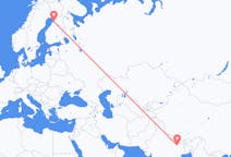 Flyreiser fra Patna, India til Uleåborg, Finland