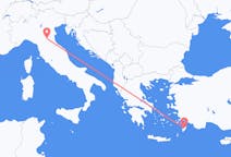 ギリシャのから ロドス島、イタリアのへ ボローニャフライト