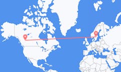 出发地 加拿大出发地 道森克里克目的地 瑞典厄勒布鲁的航班