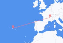 Flights from São Jorge Island, Portugal to Lyon, France
