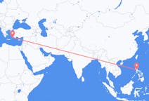 Flyg från Manila till Rhodes, England