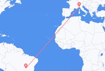 Flyg från Brasília, Brasilien till Genua, Italien
