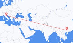 Flyreiser fra Liuzhou, Kina til Ancona, Italia