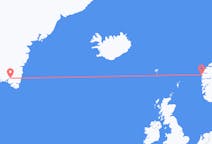 그린란드 나르사르수아크 출발, 노르웨이 플로뢰 도착 항공편