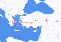 Vluchten van Malatya, Turkije naar Athene, Griekenland